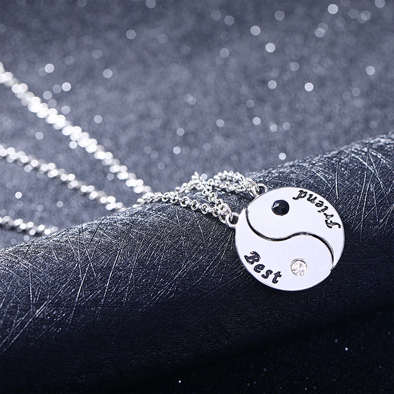 Creative Tai Chi Best Friends Series Alloy Zircon Fashion Jewelry Necklaces Wholesale