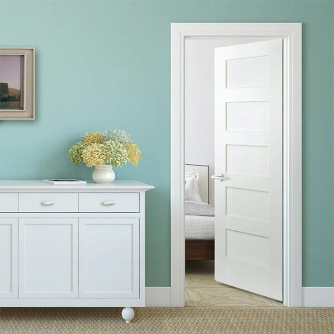 white prehung paint   indoor wooden door