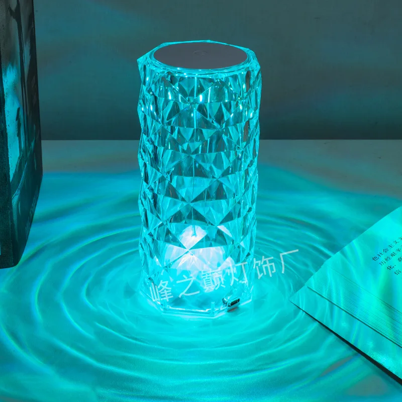 Crystal LED Rose Table Lamp CCT 16 Colors Changing Light Touch Control RGB Shine Rose Crystal Lamp