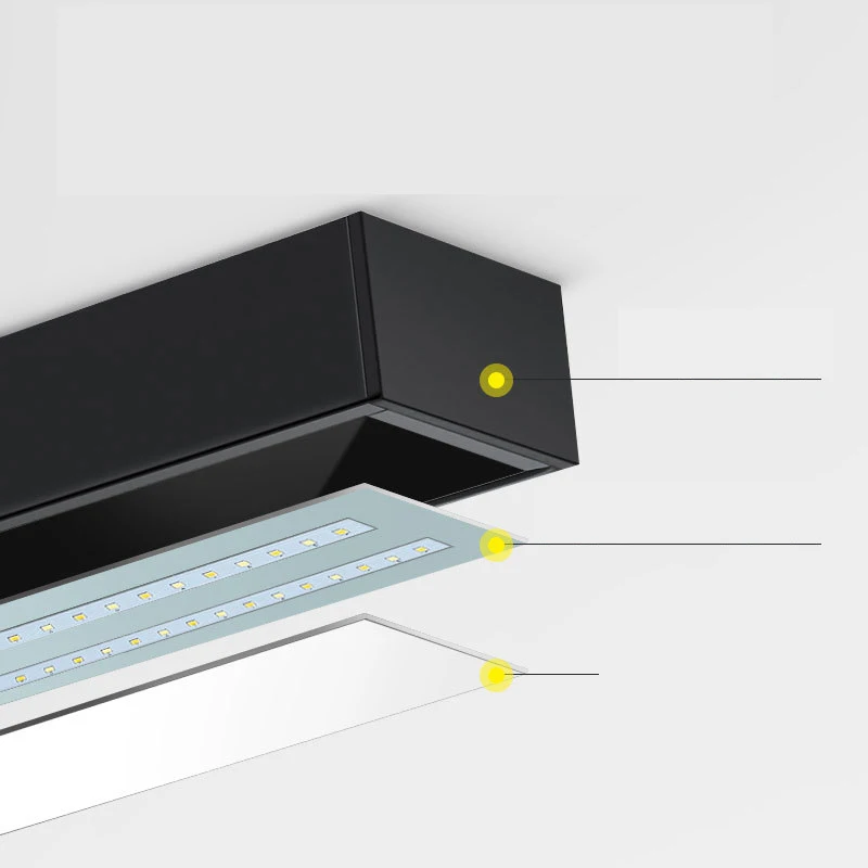 Commercial Lighting Aluminium recessed Led Linear Light 120cm 40w linear Pendant lamp