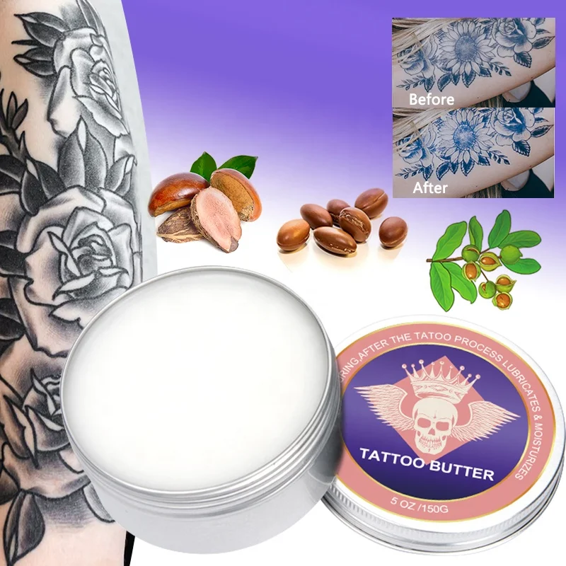 Private Label Aftercare Repair Tattoo Cream Heal Balm Preserve Tattoo For Long Term Natural Moisturizer Organic Tattoo Butter