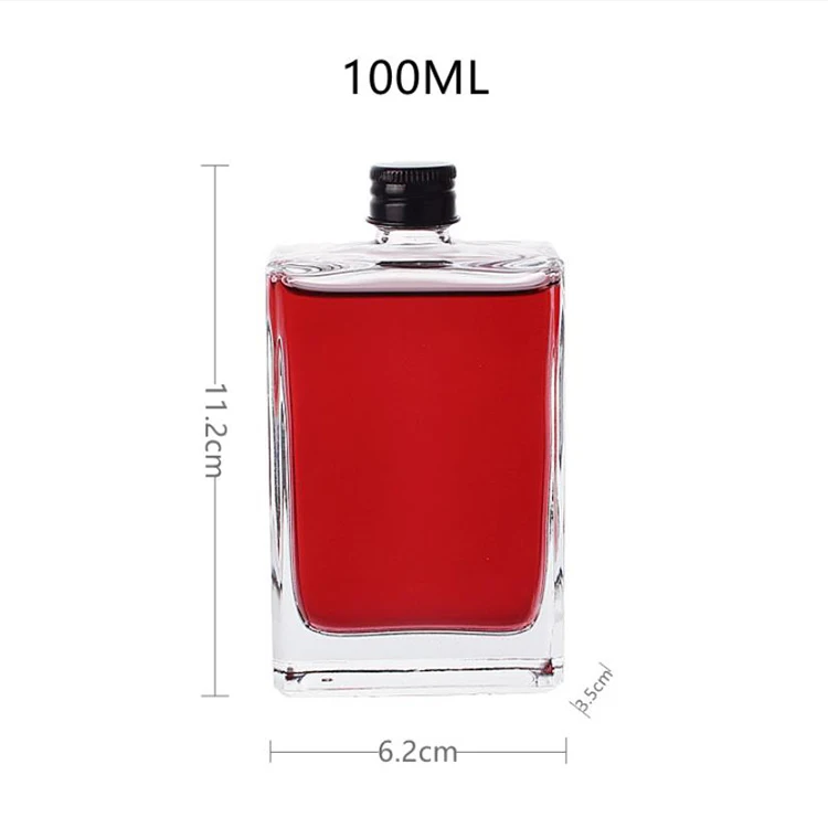 Manufacturers 100ml Mini Small Glass Bottle for Liquor Wine Whisky SpiritJuice with Lids