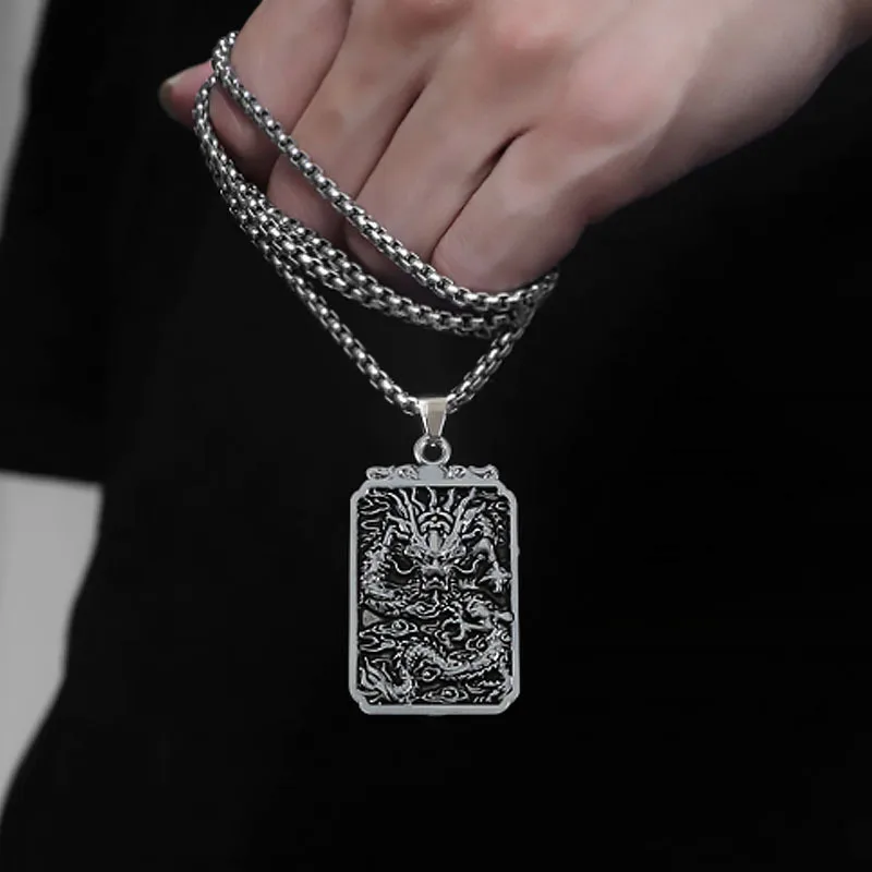 Оптовая продажа популярные модные ювелирные изделия мужские серебряные хип-хоп панк ретро крест из титана нержавеющей стали кулон ожерелье для мужчин