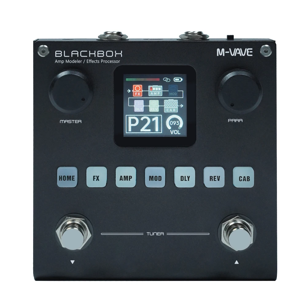 M-VAVE BLACKBOX гитарный усилитель с эффектом Mutli шумоподавление компрессор 20 Ампер 3-диапазонный экв 7 модуляция 5 задержек 6 ревербераций ЛР