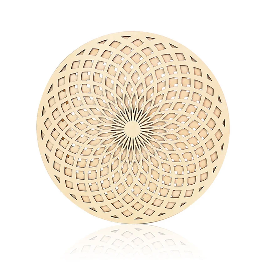 OEM Factory Mandala ideas laser cutting and engraving unfinished wood Mandala designs /crafts for Home wall decor