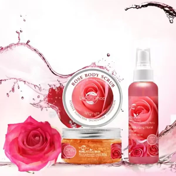 Private Label Rose Whitening Moisturizing Skin Care Set Products Made In Korea Facial Kit For Salon