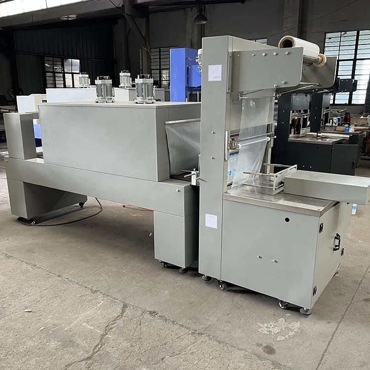 High Speed Automation Film Wrapping Machine Automatic Big Infusion Bottles Tins Sleeve Sealing & Shrink Packing Machine