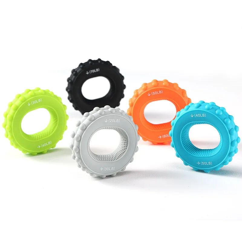 Wholesale Silicone Hand Grip Ring Exercise Relieve Pressure Finger Train Hand Grip Hand Forearm Exerciser