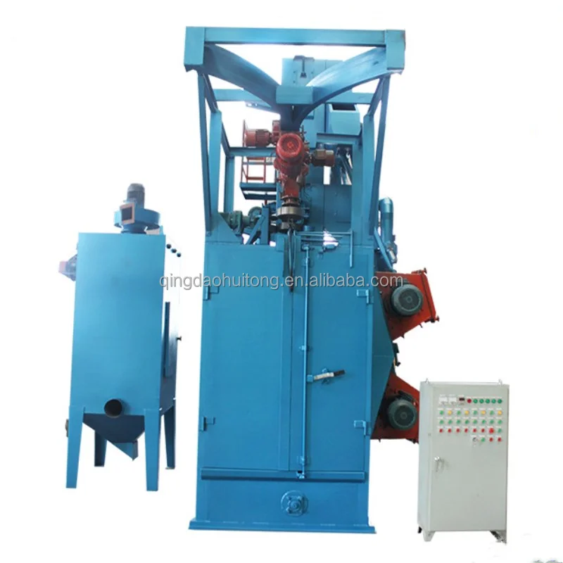 Truck Wheel Powder Paint Removal Electric Y Orbit Double Hook Abrasive Shot Blasting Machine