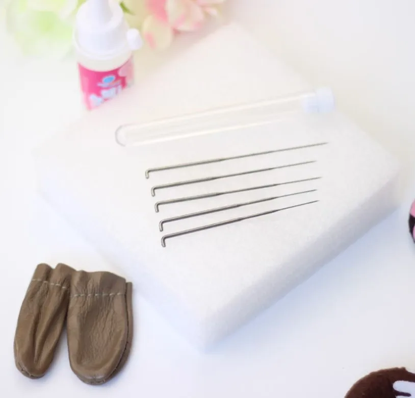 Wool Felt Craft DIY Non Finished Poked Set Handcraft Kit for Needle Felting Supplies Custom Doll Toy