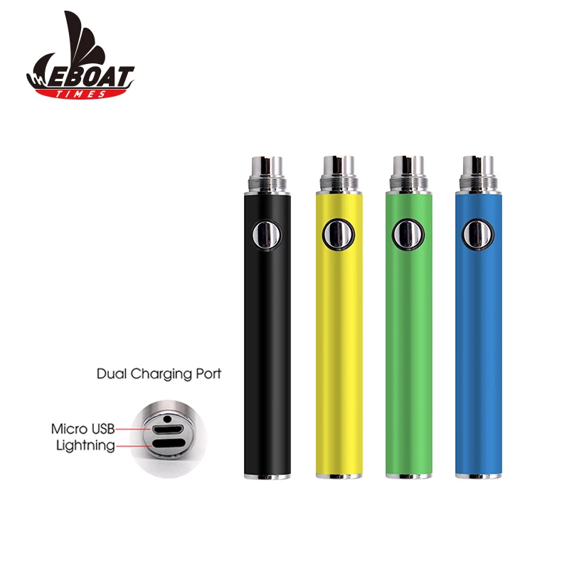 
custom color and logo vape battery dual charging 400mah DCB 510 thread battery for cbd cartridge 