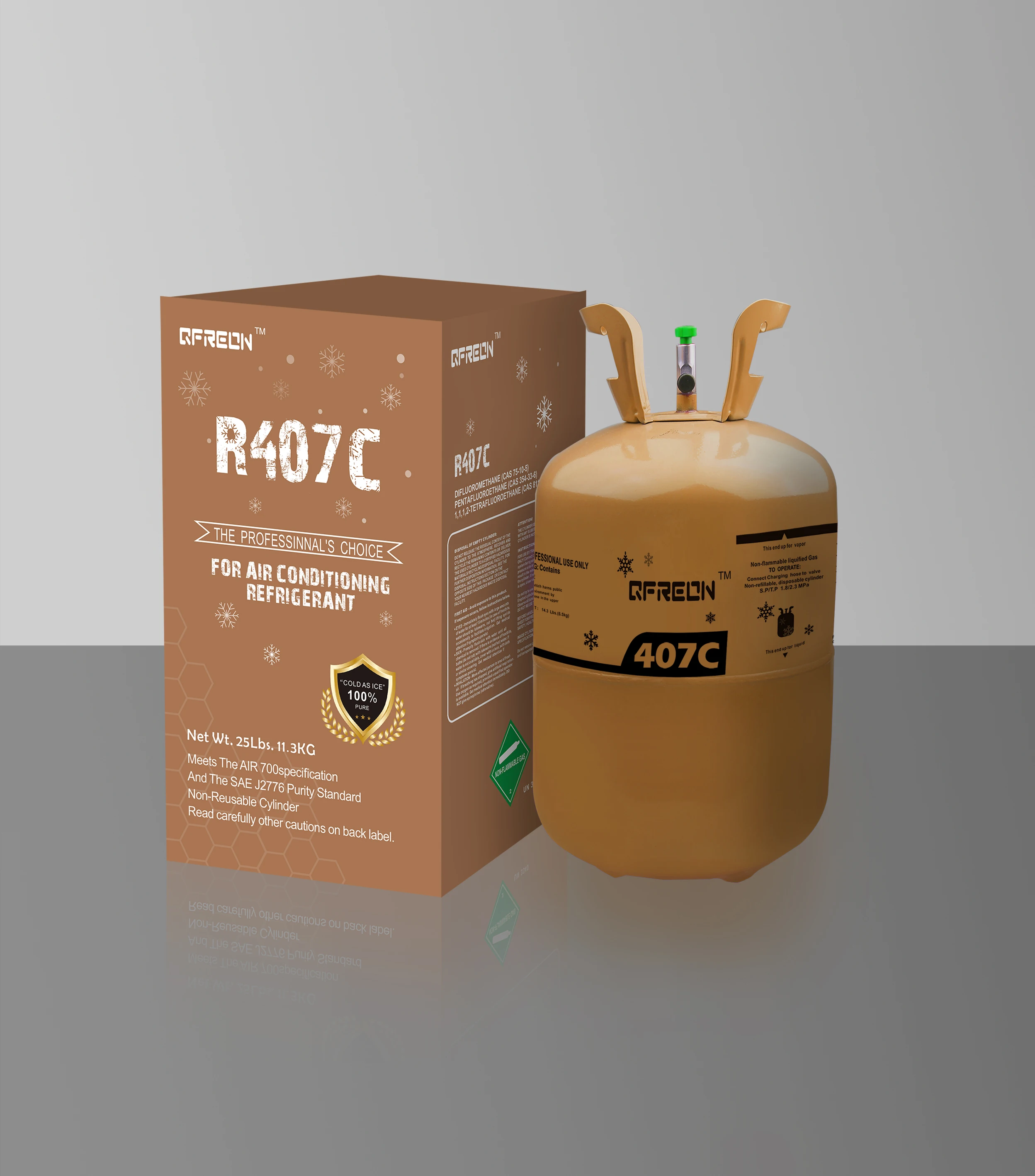 Hot Sale High Purity R407C Hydrocarbon & Derivatives Gas Refrigerant Low Price Made in China