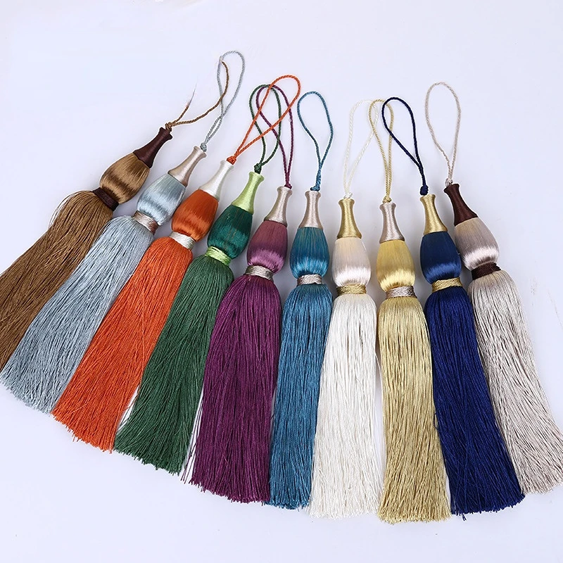 Decorative Wedding String Curtain Fringe Tassel Gold Tassels Pompom Fabric Net