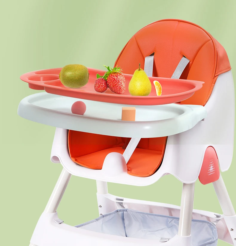 
HighChair baby Seat - Baby Toddler Booster Seat Eating Chair Seat Cushion, Locking Safety Belt, Detachable Food Tray 