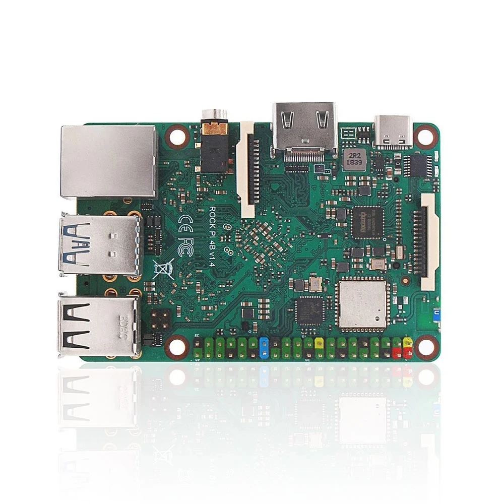 ROCK PI 4B V1.4 Rockchip RK3399 плата Cortex шестиядерный SBC/одноплатный компьютер ROCK PI 4B