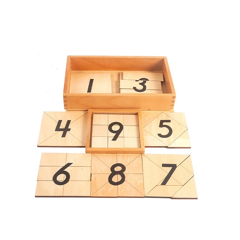 Children act study materials kids educational toys Wooden Montessori mathematics special digital segmentation patchwork game