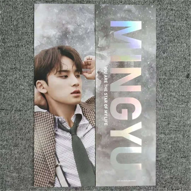 Пользовательский дизайн печать 45x15 см Голограмма логотип имя фольга штамповка ручной баннер Kpop слоган бумаги