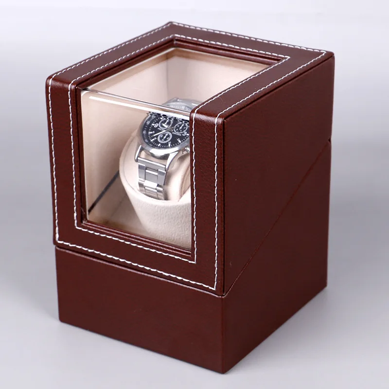 Brand Luxury Mechanical Wrist Watch Storage Organizer Watch Box Holder Display Automatic Watch Rotating Winder Gift Box
