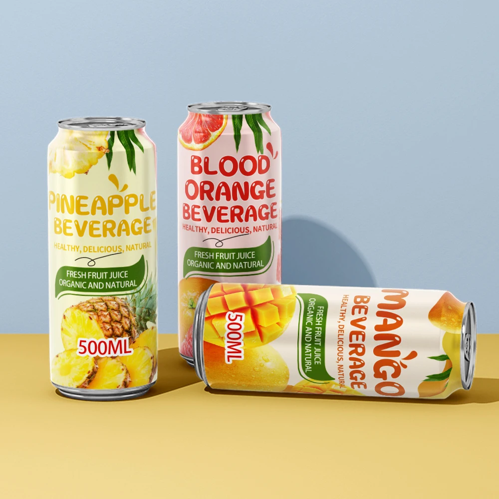 Wholesale Customized 330ml 33cl Sparkling Fruit Drink Canned Carbonated Soda Fruit Flavor Beverage for Sale
