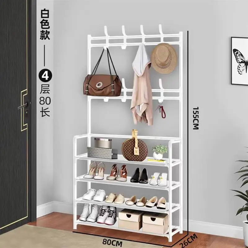 4/5 Layers Multi Layered Shoe Rack Floor To Integrated Multi-Functional And Minimalist Clothes Door Storage