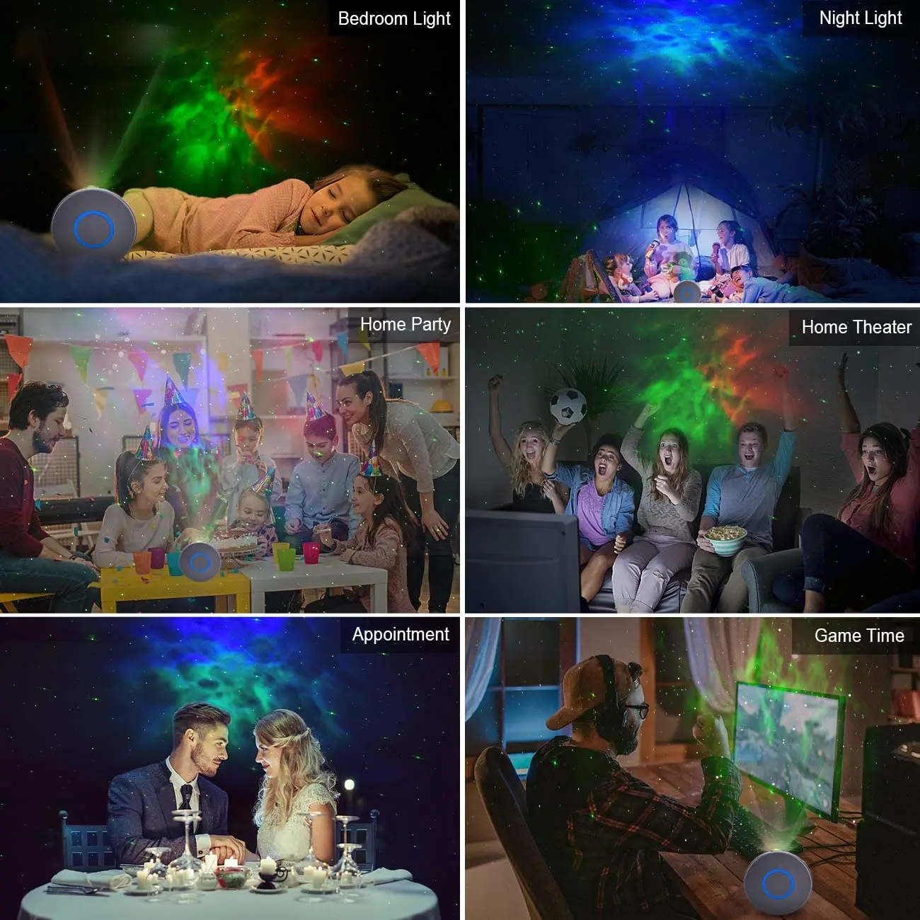 Upgraded 7 Lighting Effects Star light Projector , LED Colorful Laser Star Projector led night light