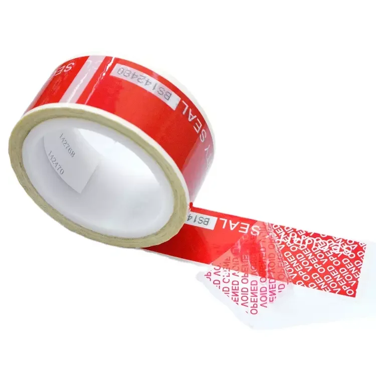 ZOLO Bag security Seal tamper evident tape hot melt void sealing tape adhesive hidden void seal security tape