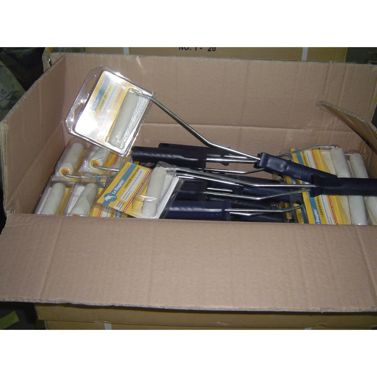 2pcs set Blister Packing Plastic Steel 390mm Long Handle Color Line,Mohair, Foam, Color Card Small Painting Roller