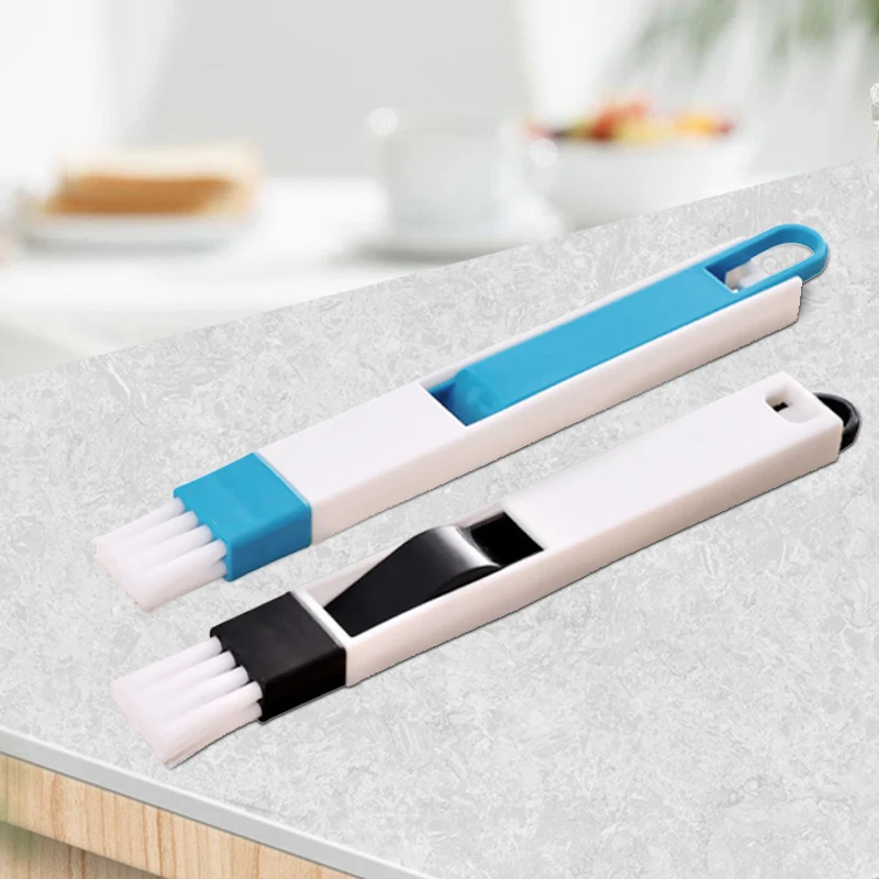 2 in 1 Tool Multipurpose PP Material Window & Door & Keyboard Brush With Dustpan Cleaner