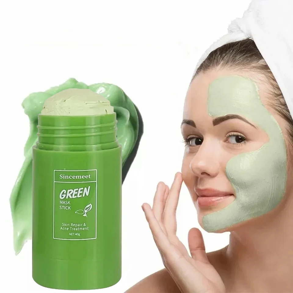 Private Label Clay Mask Stick Deep Cleanising Organic Mud Purifying Whitening Nourishing Green Tea Face Clay Mask Stick