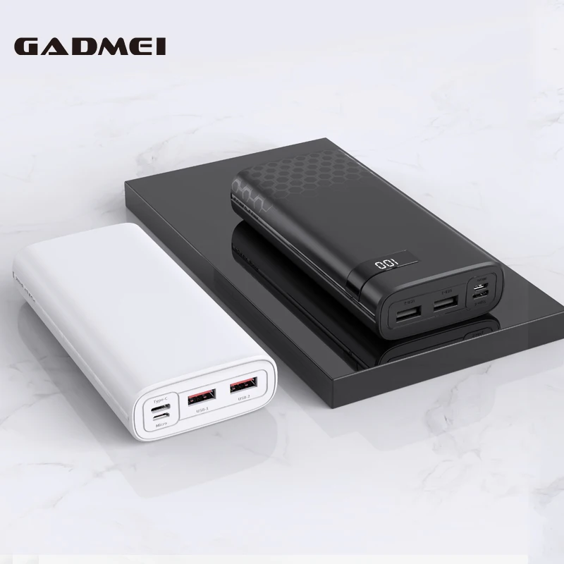 ROHS CE PSE Certificate Custom Logo Mobile Power Bank 20000mAh Digital Display  Powerbank 10000mAh
