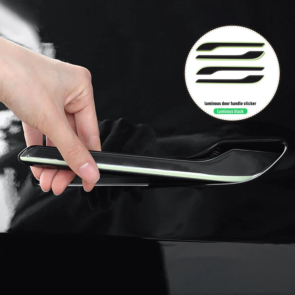 4PCS Car Side Door Edge Protection Strip for tesla model 3 Y Door Handle Patch Door Handle Sticker Auto Parts