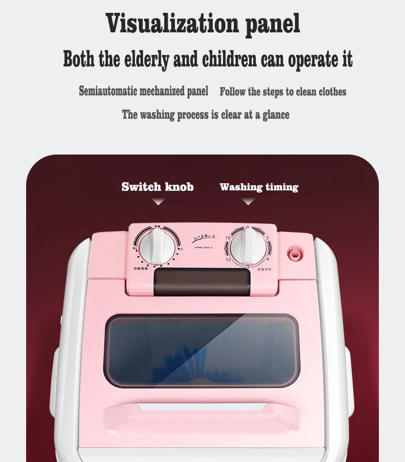 Household semi-automatic single drum shoe washing machine, large capacity dual purpose washing machine, small size