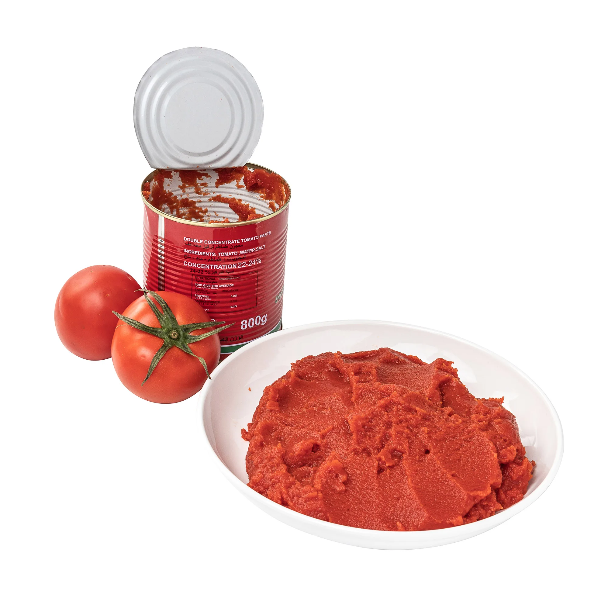 1/6 Factory price 28-30% Brix Canned Sachet Tomato Paste 70g 800g 2200g easy open With Customize