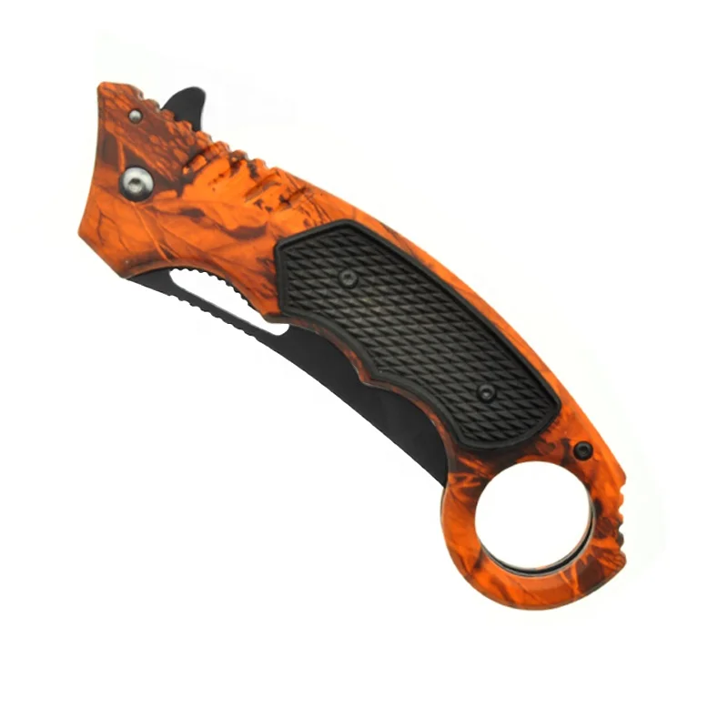 
High quality custom folding switch blade small survival comping pocket knife with hook 