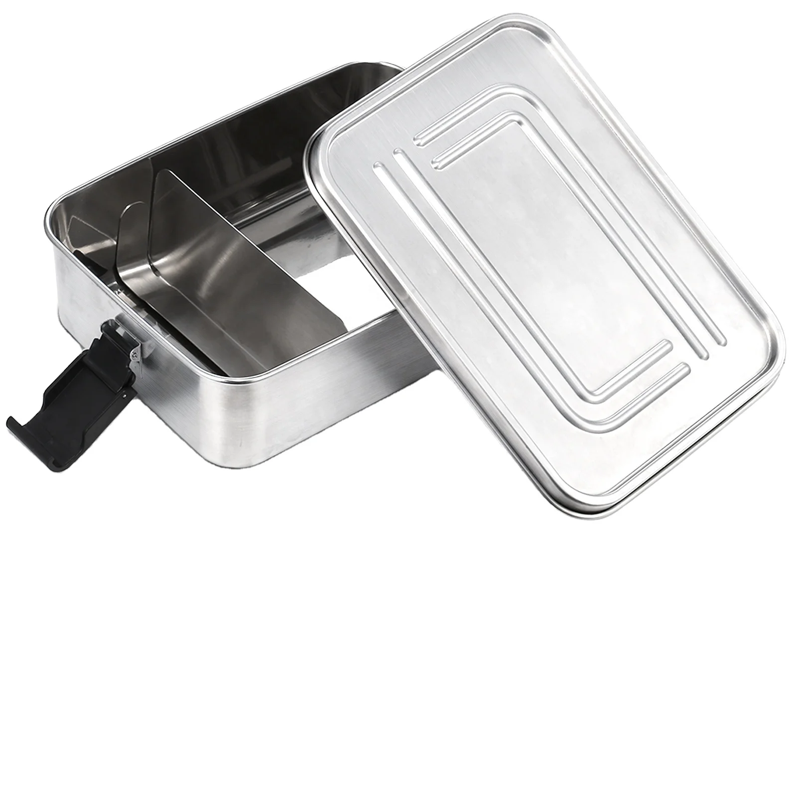 Aohea 304 Stainless Steel Lunch Bento Box 2 Layers Microwaer  Heating Food Storage Container