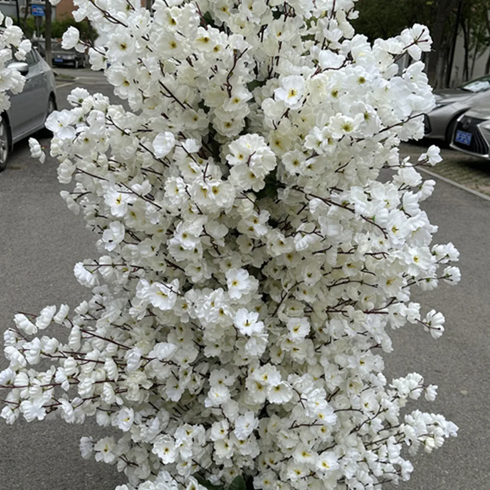 IFG New Arrivals White Peach Blossom Flowers Arch Backdrop for Wedding Decorations
