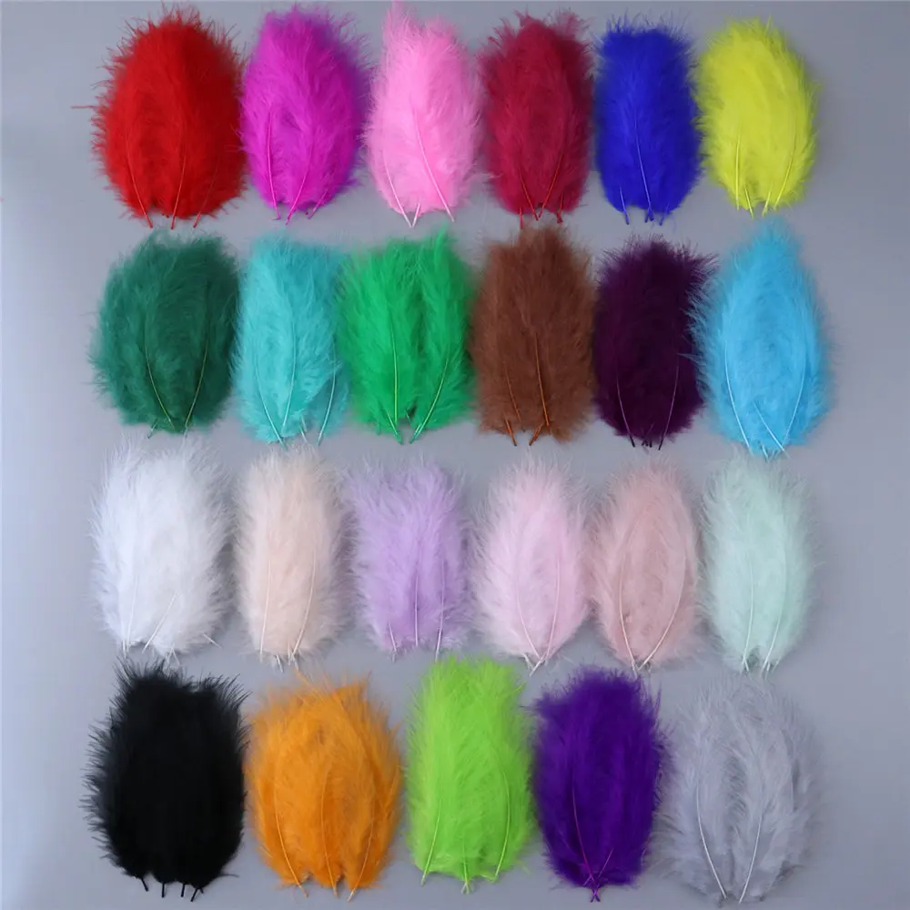 Dyed DIY Crafts Turkey Feathers White Wholesale Colored Dreamcatcher Decoration Artificial Pink Turkey Feather Plume For Sale