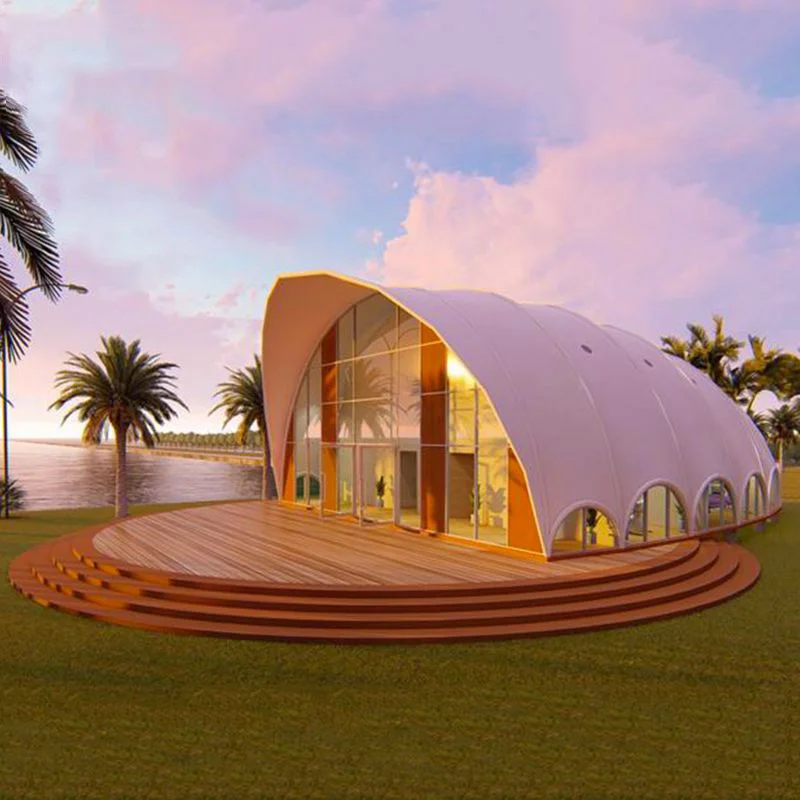 Large Luxury Customized Event  Hot Selling New Design Sea Shell Camping Snail Tents Luxury Safari Resort Glamping Hotel Tent