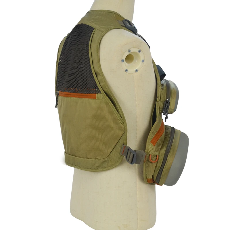 Lightweight Universal Fit Fly Fishing Vest Backpack with Fly Storage Compartments and Rod Holders