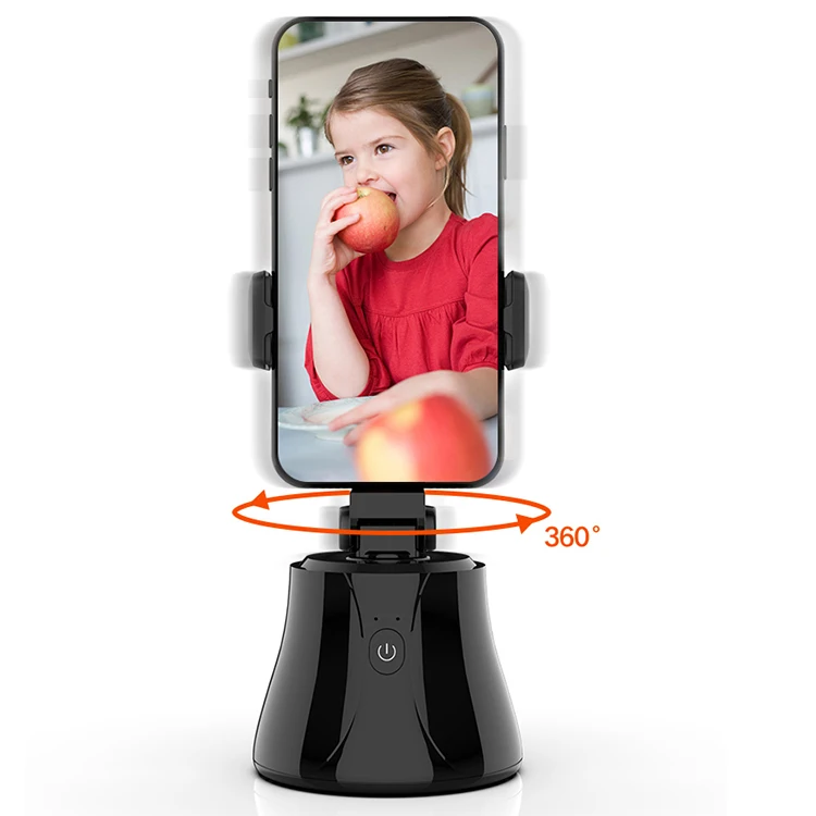 Amazon Best selling auto face tracking 360 degree rotation smart mobile phone holder B6 for selfie live broadcast