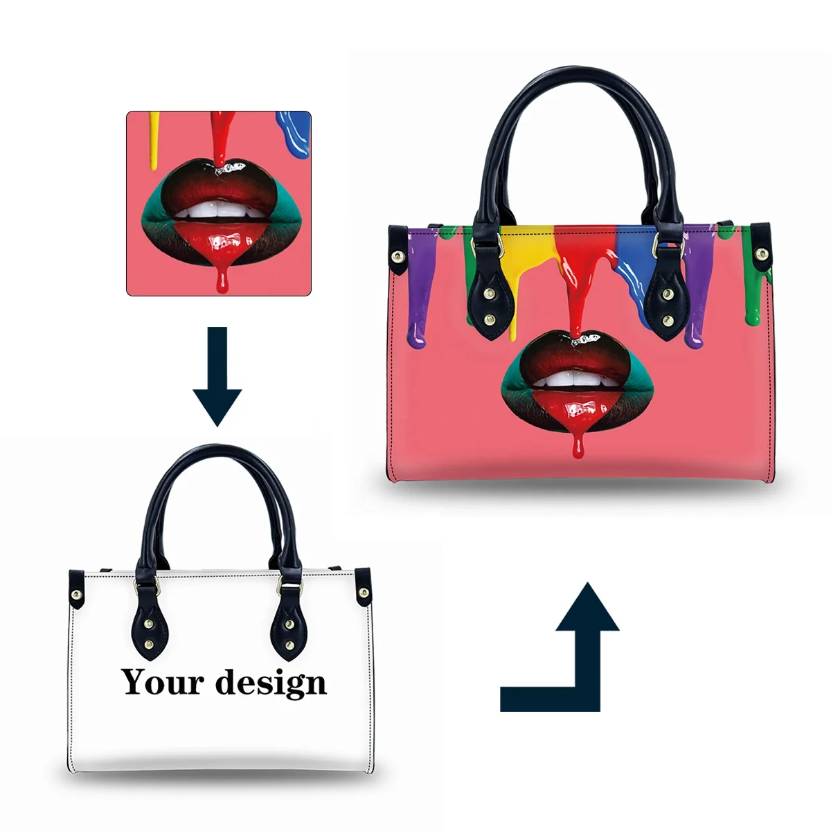 Designer Luxury Handbags For Women Fashion Latest Ladies Handbags Anti-theft Tote Bag With Leather Handles