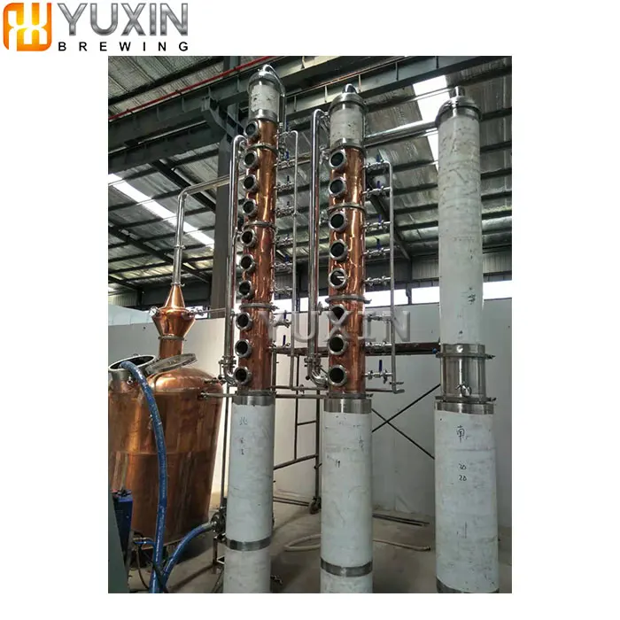 500l copper gin alcohol reflux column still