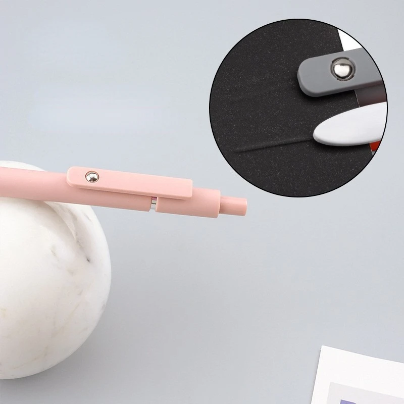 New Morandi Retro Gel Pens Stationery Wholesale Promotion Pen 0.42mm Black Gel Pen