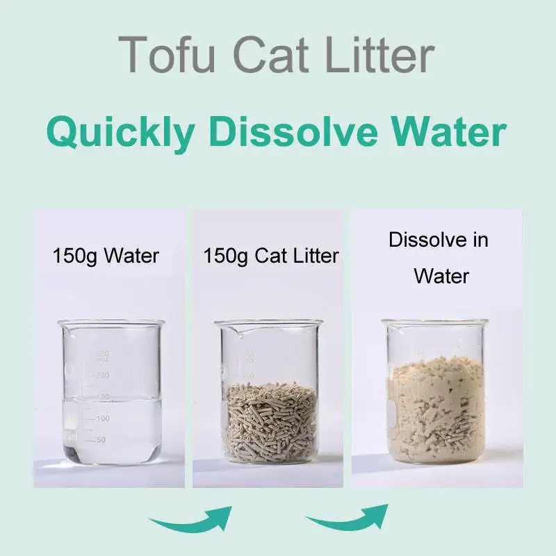 OEM ODM High Quality Soya cat Litter Deodorization Eco Clean Tofu Cat Litter Super absorption Mixed Tofu Cat Litter