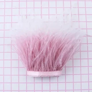 8-10 Cm Ostrich Feather Fringe In White Feathers Ostrich Feather Fringe Costume Applique Ribbon Trimming Clothing Trim