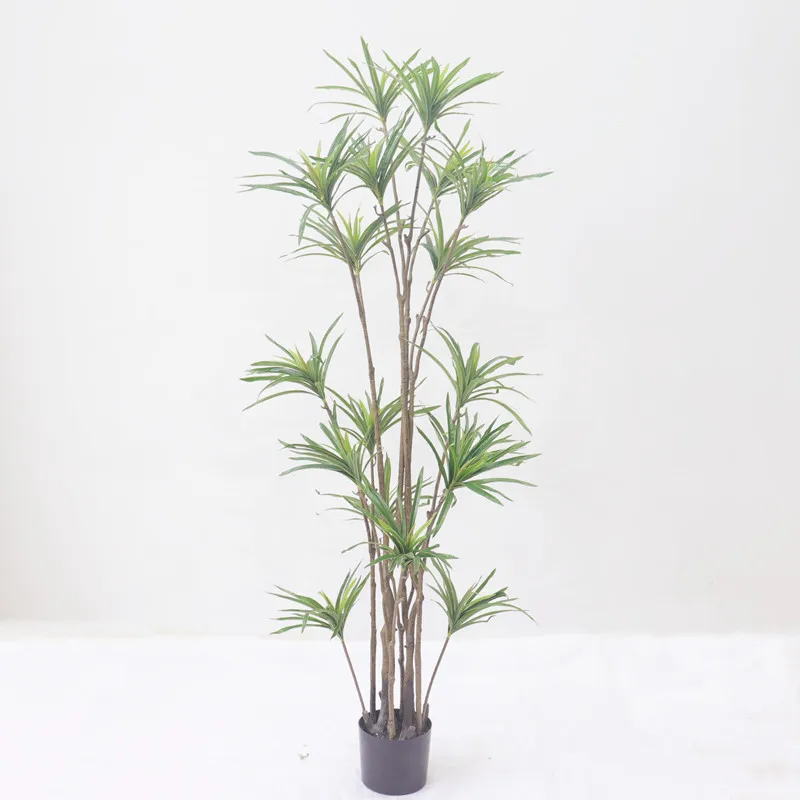 Bonsai Spider Rabbit Moss Ball Artificial Landscape White Rainbow Edge Lily Bamboo Thousand Wood Orchid Dark Green Home Decor