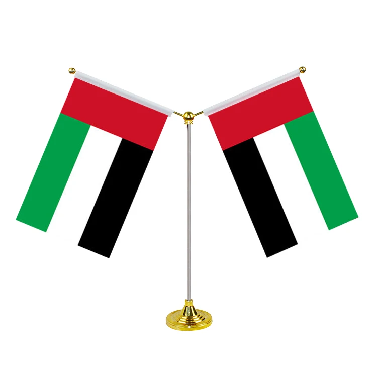 Iran Flag National Flag with Fringe tassels satin material embroidered table desk flag