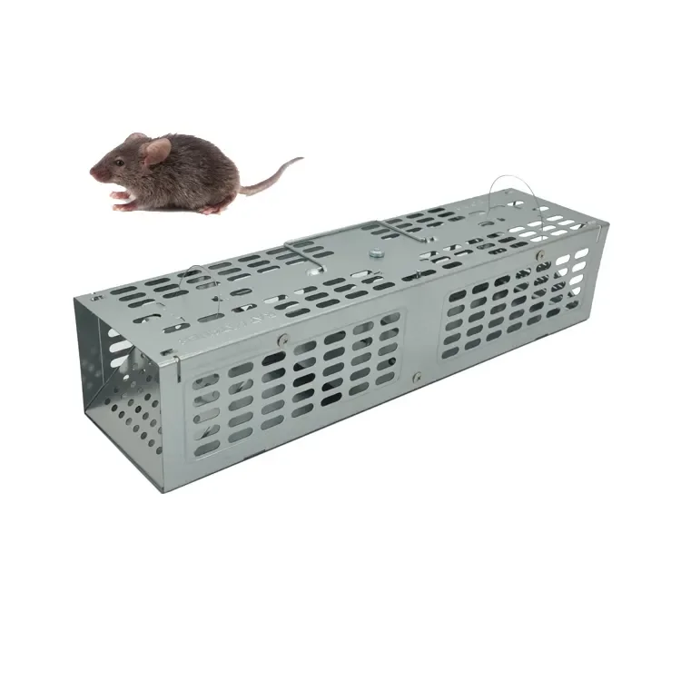 Two Doors Rat Trap Trigger Humane Animal Trap Cage for Mice Weasel Hamster and Chipmunk