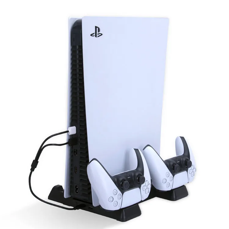 2021 новая многофункциональная охлаждающая подставка Ps5 с двойным контроллером зарядное устройство для игровой консоли Playstation5 Оригинал Dobe Tp5-0593