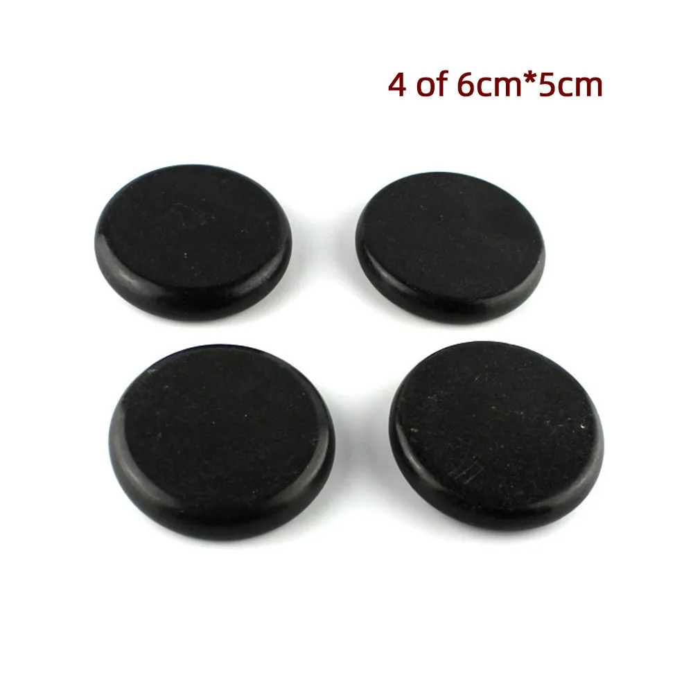 Chinese Wholesale 16 PCS Massage Hot Natural Spa Stone Professional Therapy Wooden Box With Black Heated Custom Body Palm Stones